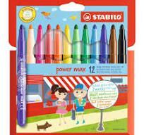 ESTUCHE 12 ROTULADORES STABILO POWER MAX PUNTA 3MM