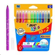 ROTULADORES BIC KIDS 12 COLORES