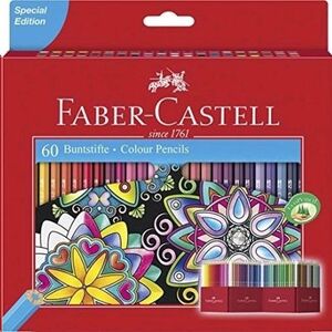 CAJA CARTON C/60 LAPICES COLORES FABER CASTELL