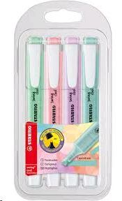 ROTULADOR STABILO SWING PASTEL BLISTER 4 COLORES