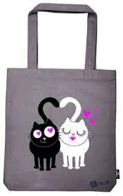 BOLSA TELA COMPRA GATOS LOVE MOSES