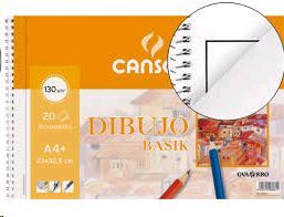 BLOC DIBUJO  BASIK DIN A4+ 20 HOJAS     21/29,7 RECUADRO         