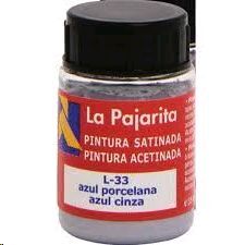 PINTURA PAJARITA AZUL PORCELANA L-33