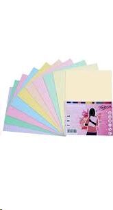 100 HOJAS PAPEL DE COLORES SURTIDOS PASTEL 80GR