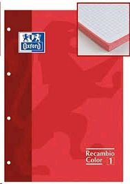 RECAMBIO COLOR OXFORD ROJO 80HQ5X5 RECUADRO