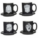 EMBLEMAS HARRY POTTER SET 4 MINI TAZAS CAFE CERAMI