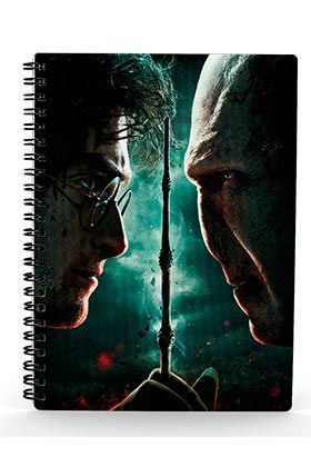 LIBRETA EFECTO 3D HARRY VS VOLDEMORT HARRY POTTER