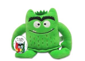 MONSTRUO DE COLORES PELUCHE VERDE (15 CM) CALMA
