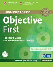 OBJECTIVE FIRST TEACHER'S BOOK WITH TEACHER'S RESOURCES CD-ROM 4TH EDITION