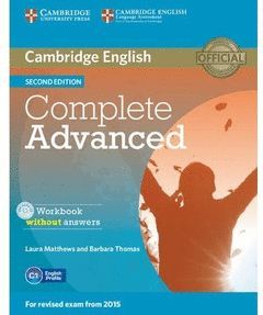 COMPLETE ADVANCED (2ND ED.) WORKBOOK WITHOUT ANSWERS WITH AUDIO CD