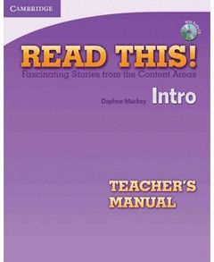 READ THIS! INTRO TEACHER'S MANUAL WITH AUDIO CD