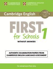 CAMBRIDGE ENGLISH: FIRST (FCE) 1 (2015 EXAM) STUDENT'S BOOK WITH ANSWERS