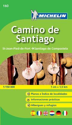CAMINO DE SANTIAGO FRANCES.1/150000.MAPA-160.ED.2010.MICHELIN