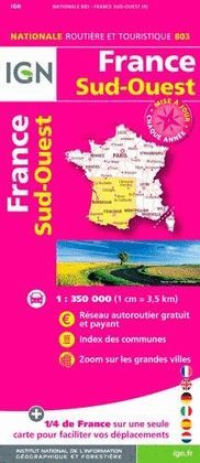 803 FRANCE SUD-OUEST 1:350.000 -IGN