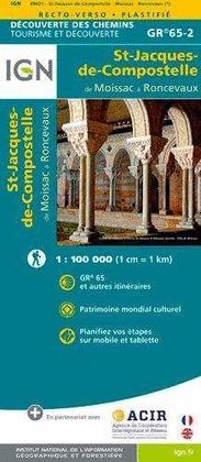 MOISSAC A RONCESVAUX ST-JACQUES-DE-COMPOSTELLE -IGN