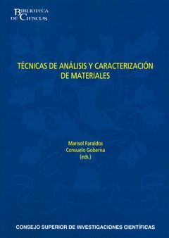 TÉCNICAS DE ANÁLISIS Y CARACTERIZACIÓNN DE MATERIALES (2ª EDICIÓN REVISADA Y AUM