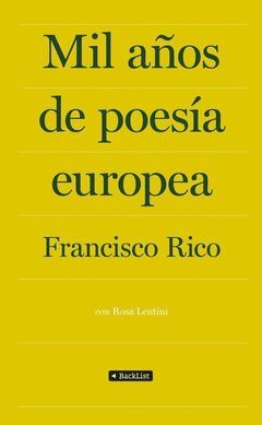 MIL AÑOS DE POESIA EUROPEA. BACKLIST-RUST