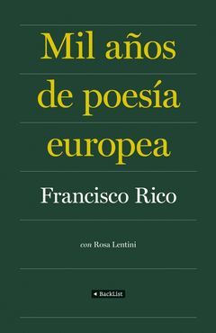 MIL AÑOS DE POESIA EUROPEA.BACKLIST-DURA
