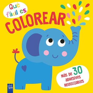 QUE FACIL ES COLOREAR. ELEFANTE