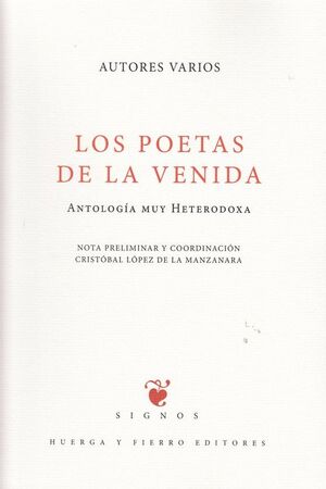 POETAS DE LA VENIDA