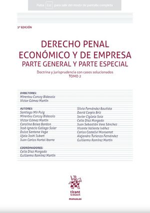 DERECHO PENAL ECONOMICO Y DE EMPRESA. PARTE GENERAL Y PARTE ESPECIAL