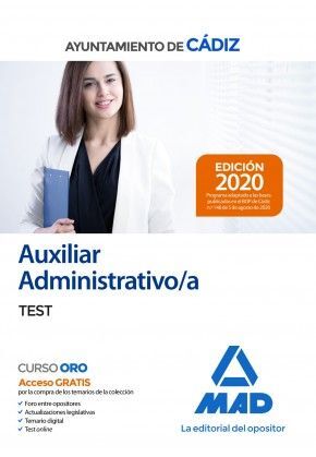 TEST. AUXILIAR ADMINISTRATIVO AYUNTAMIENTO DE CÁDIZ