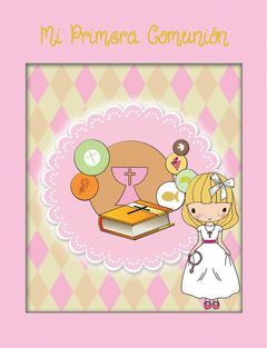 LIBRO COMUNION ROSA ROMBOS