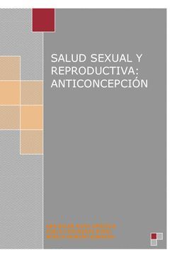 SALUD SEXUAL Y REPRODUCTIVA: ANTICONCEPCIÓN