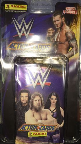 BLISTER 6 SOBRES ACTION CARDS WWE