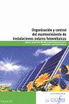 ORGANIZACION Y CONTROL MANTENIMIENTO INSTALACION SOLAR