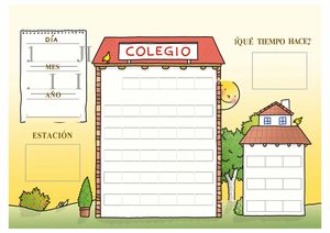 PANEL ESCOLAR. MATERIAL DE AULA. INFANTIL (CAST)