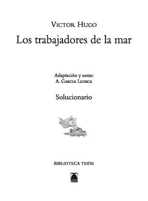 SOLUCIONARIO. LOS TRABAJADORES DE LA MAR. BIBLIOTECA TEIDE 80
