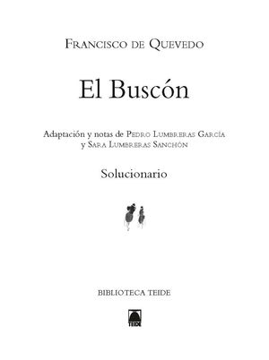 SOLUCIONARIO. EL BUSCÓN. BIBLIOTECA TEIDE