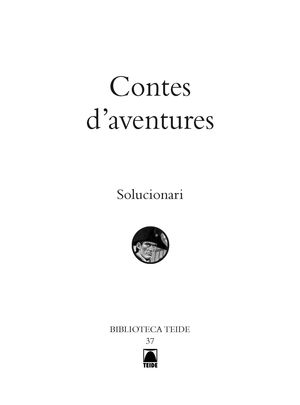 SOLUCIONARI. ANTOLOGIA DE CONTES D'AVENTURES. BIBLIOTECA TEIDE