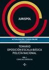 POLICIA NACIONAL.TEMARIO OPOSICIÓN ESCALA BÁSICA-VOL-1 CIENCIAS JURIDICAS.TECNOS