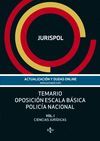 POLICIA NACIONAL.TEMARIO OPOSICIÓN ESCALA BÁSICA-VOL-1 CIENCIAS JURIDICAS.TECNOS