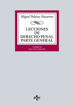 LECCIONES DE DERECHO PENAL. PARTE GENERAL .TOMO II