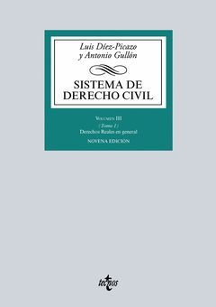 SISTEMA DE DERECHO CIVIL.VOLUMEN-003.TOMO 1.TECNOS-9ºED