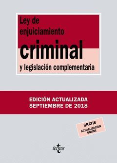 LLEY ENJUICIAMIENTO CRIMINAL Y LEGISLACIÓN COMPLEMENTARIA