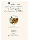 ARBITRIS I NOTES PER A QUART I VALENCIA (SEGLE XVII).UNIV VALENCIA-FONS HISTORIQUES VALENCIANES-G-RU