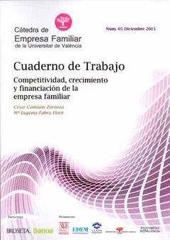 CRECIMIENTO DE Y TRABAJO FINANCIACIÓN DE LA COMPETITIVIDAD, EMPRESA FAMILIAR
