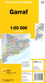 GARRAF - 17 MAPA COMARCAL DE CATALUNYA 1:50.000