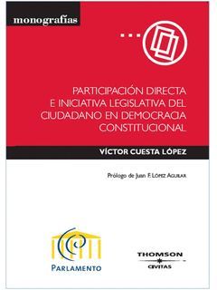 PARTICIPACIÓN DIRECTA E INICIATIVA LEGISLATIVA DEL CIUDADANO EN DEMOCRACIA CONST