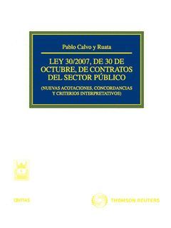 CONTRATOS DEL SECTOR PUBLICO LEY 30/2007 DE 30 OC-