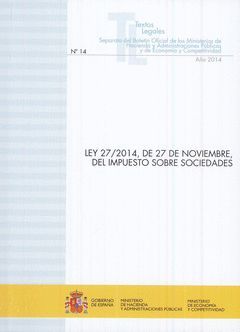 LEY 27/2014, DE 27 DE NOVIEMBRE, DEL IMPUESTO SOBRE SOCIEDADES