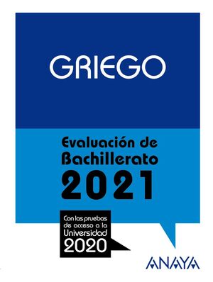 2021 GRIEGO EVALUACIÓN DE BACHILLERATO