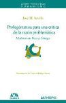 PROLEGOMENOS PARA UNA CRITICA DE LA RAZON PROBLEMATICA.ANTHROPOS
