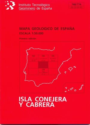 MAPA GEOLÓGICO DE ESPAÑA, ESCALA 1:50.000, ISLA CONEJERA Y CABRERA