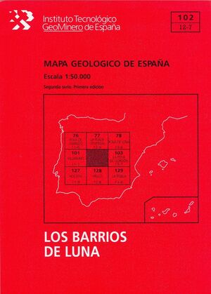 MAPA GEOLOGICO 102 LOS BARRIOS DE LUNA 1:50.000