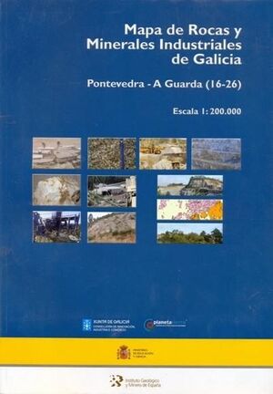 MAPA DE ROCAS Y MINERALES INDUSTRIALES DE GALICIA ESCALA 1:200.000. PONTEVEDRA -